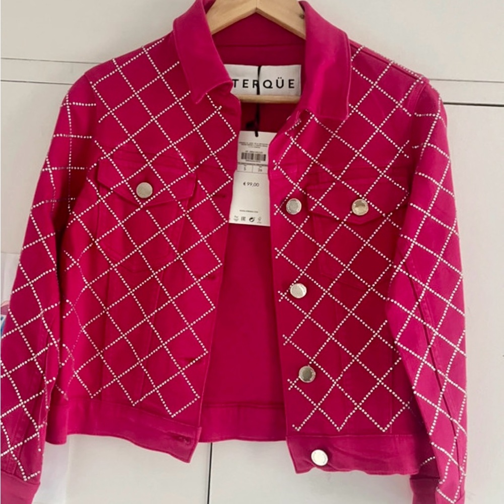 Uterque Pink  Jacket with Silver Accents